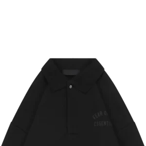 Fear of God Essentials Arc Logo Polo Sweatshirt Black