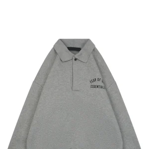 Fear of God Essentials Arc Logo Polo Sweatshirt Grey