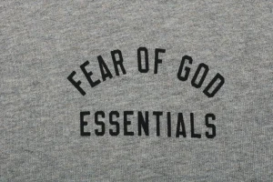 Fear of God Essentials Arc Logo Polo Sweatshirt Grey Brand Print