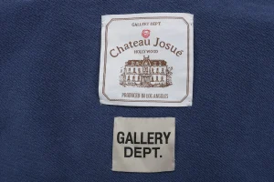 Gallery Dept Chateau Ranch Distressed Hoodie Blue Brand label
