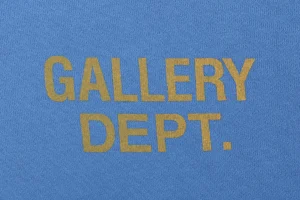 Gallery Dept Royal Blue Logo Print Hoodie Brand Print
