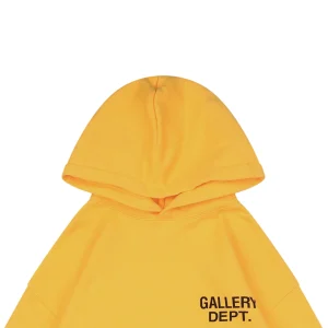 Gallery Dept Yellow Lettering Printed Hoodie
