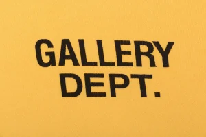 Gallery Dept Yellow Lettering Printed Hoodie Brand Print