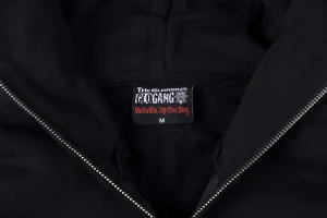 Glo Gang Black Rhinestone Spiked Full Zip Hoodie4