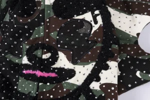 Glo Gang Camo Face Mask Spiked Zip-Up Hoodie5