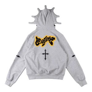 Glo Gang “The Glory” Spiked Mask Full Zip Hoodie Back view