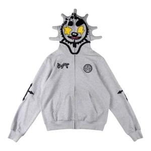Glo Gang “The Glory” Spiked Mask Full Zip Hoodie Front view