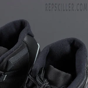 Close-up of Air Jordan 11 “Jubilee / 25th Anniversary” inner collar and mesh material detailing.