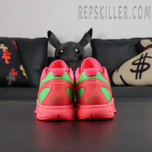 Kobe 6 Protro WNBA All-Star PE heel view with green accents and signature detail