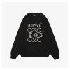 L Anagram Offset Embroidery Crewneck Sweatshirt (Black/White)