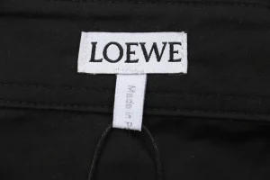 L Embroidered Anagram Logo Pocket Shirt Black Brand label