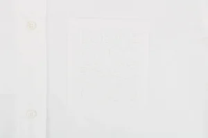 L Embroidered Anagram Logo Pocket Shirt White Brand