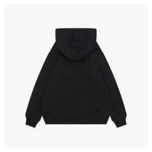 L Guinea Pig Puzzle Logo Embroidered Hoodie Black Back view