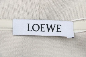 L Guinea Pig Puzzle Logo Embroidered Hoodie Beige Brand Label