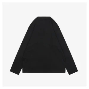 L ON Logo Embossed Shirt Black Back view