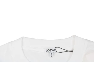 L ON Logo Embossed Shirt White Collar