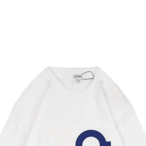 L ON Logo Embossed Shirt White