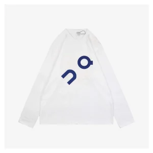 L ON Logo Embossed Shirt White Front view