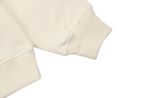 L Rope Logo Embroidered Sweatshirt Beige Cuff