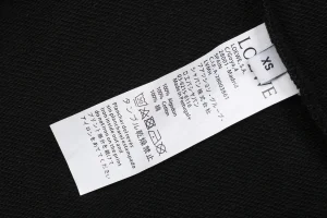 L Rope Logo Embroidered Sweatshirt Black Wash label