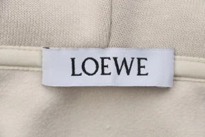 Loewe Anagram Grid Rubber Print Hoodie White Brand label