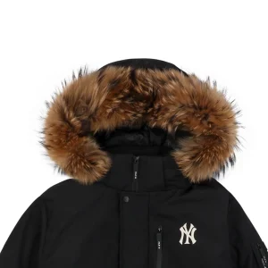 MLB 3rd-Generation Utility Short Down Jacket with Fur Hood Black