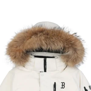 MLB 3rd-Generation Utility Short Down Jacket with Fur Hood White