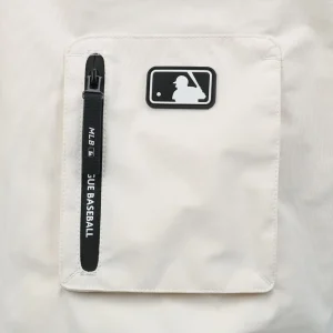 MLB 3rd-Generation Utility Short Down Jacket with Fur Hood White Pocket