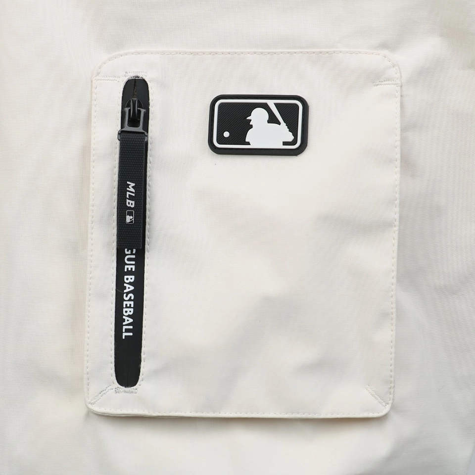 MLB 3rd-Generation Utility Short Down Jacket with Fur Hood White Pocket