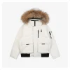 MLB 3rd-Generation Utility Short Down Jacket with Fur Hood (White/Black)