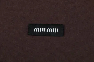 MM Brown Striped Long-Sleeve Polo Shirt Brand label