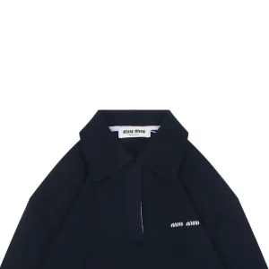 MM Cashmere Blend Logo Polo Knit