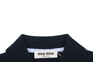 MM Cashmere Blend Logo Polo Knit Collar