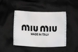 MM Pinstripe Logo Embroidered Zip Jacket Brand label