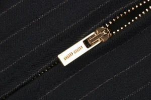 MM Pinstripe Logo Embroidered Zip Jacket Zipper puller