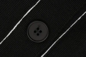 Maison Margiela Contrast Stitch V-Neck Cardigan Button