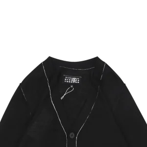 Maison Margiela Contrast Stitch V-Neck Cardigan