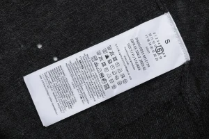 Maison Margiela Distressed Number 6 Crewneck Sweater Wash label