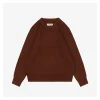 Maison Margiela Four-Stitches Rib-Knit Crewneck Sweater (Red/Khaki)