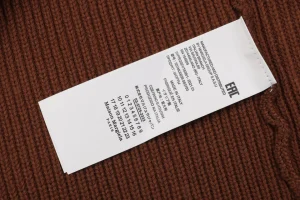 Maison Margiela Four-Stitches Rib-Knit Crewneck Sweater Red Wash label