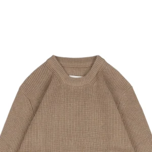 Maison Margiela Four-Stitches Rib-Knit Crewneck Sweater Khali