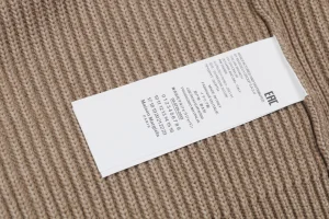 Maison Margiela Four-Stitches Rib-Knit Crewneck Sweater Khaki Wash label