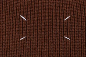 Maison Margiela Four-Stitches Rib-Knit Crewneck Sweater Red