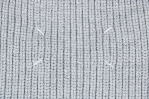 Maison Margiela Four-Stitches Solid Knit Crewneck Sweater Grey Back detail