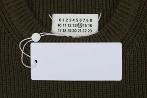 Maison Margiela Four-Stitches Solid Knit Crewneck Sweater Olive Brand label