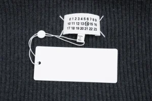 Maison Margiela Signature Four-Stitches Knit Sweater Dark Grey Brand label
