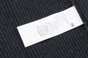 Maison Margiela Signature Four-Stitches Knit Sweater Dark Grey Wash label