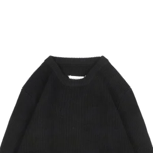 Maison Margiela Signature Four-Stitches Knit Sweater Black