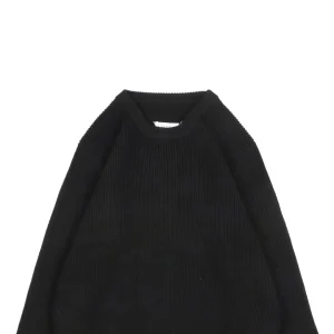 Maison Margiela Signature Four-Stitches Knit Sweater Black