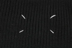 Maison Margiela Signature Four-Stitches Knit Sweater Black